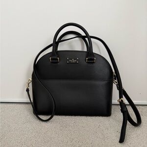 Kate Spade Black Leather Satchel Bag